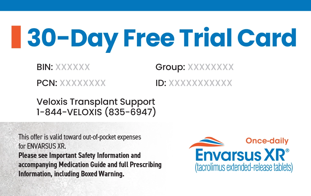 Front of 30-day free trial card